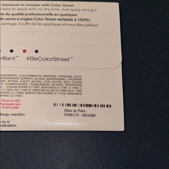 Blue in Peru  Color Street Midnight Black Nail Strips / Blue in Peru - Picture 13 of 13